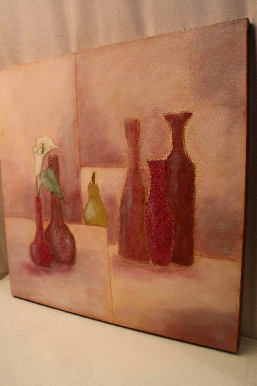 Tableau huile sur toile art contemporain nature morte