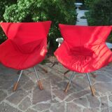 Pair of folding armchairs