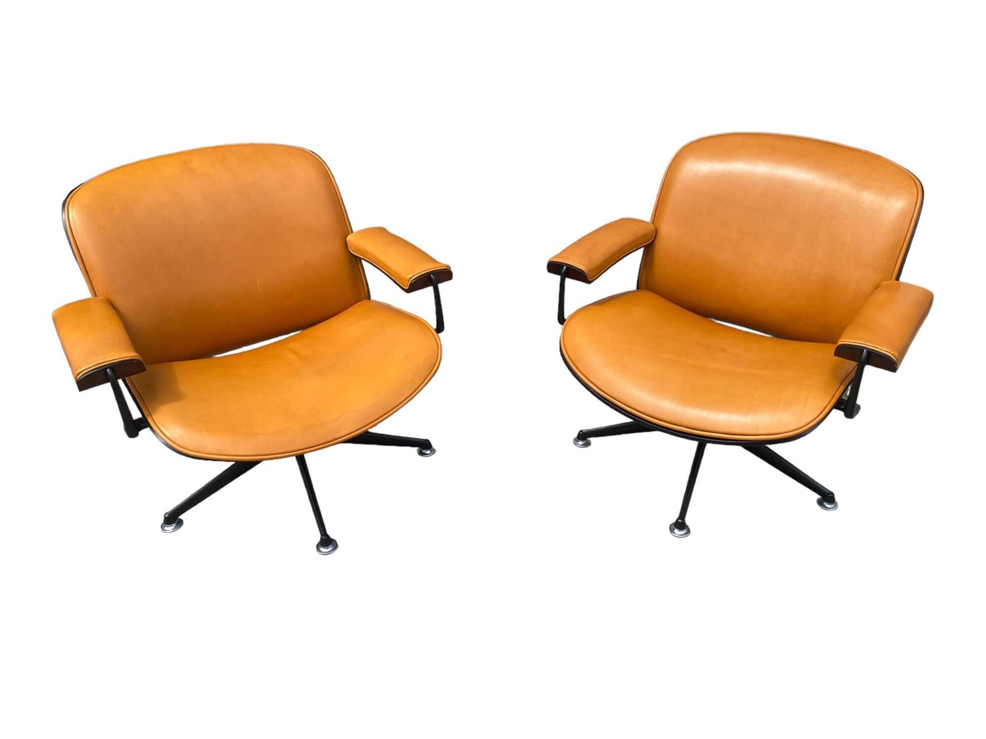 Ensemble de 2 chaises longues rares par Ennio Fazioli pour MIM Roma 1960