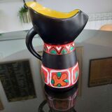 Polychrome pitcher Gabriel Fourmaintraux (1886-1984). 20cm