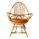 Fauteuils "œuf" en rotin 1960 et son coussin