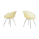 Set of two vintage fiber glass shell chairs