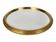Plateau miroir rond en métal doré D.23