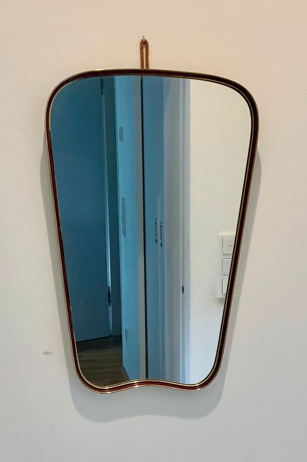 Mid-century wall mirror, 60x39cm, 1960