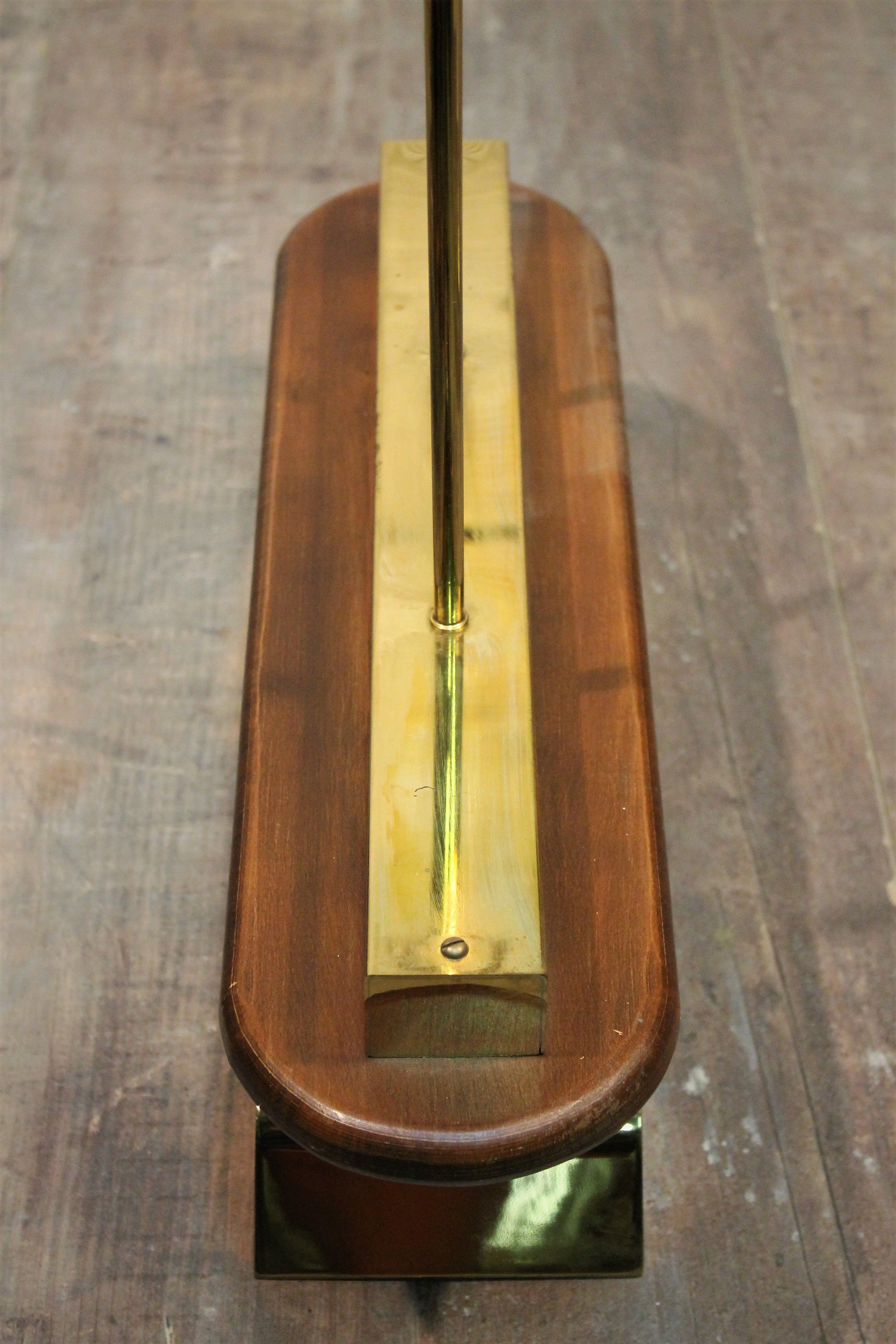 1960s teak & brass pendant