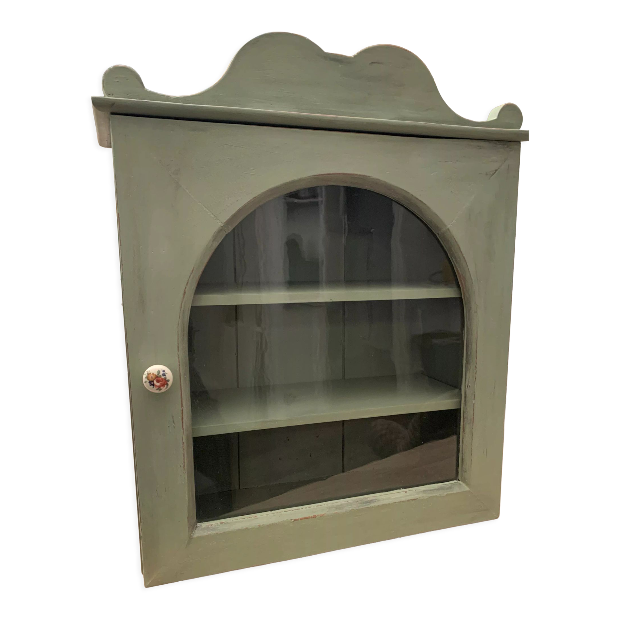 Old wall display case