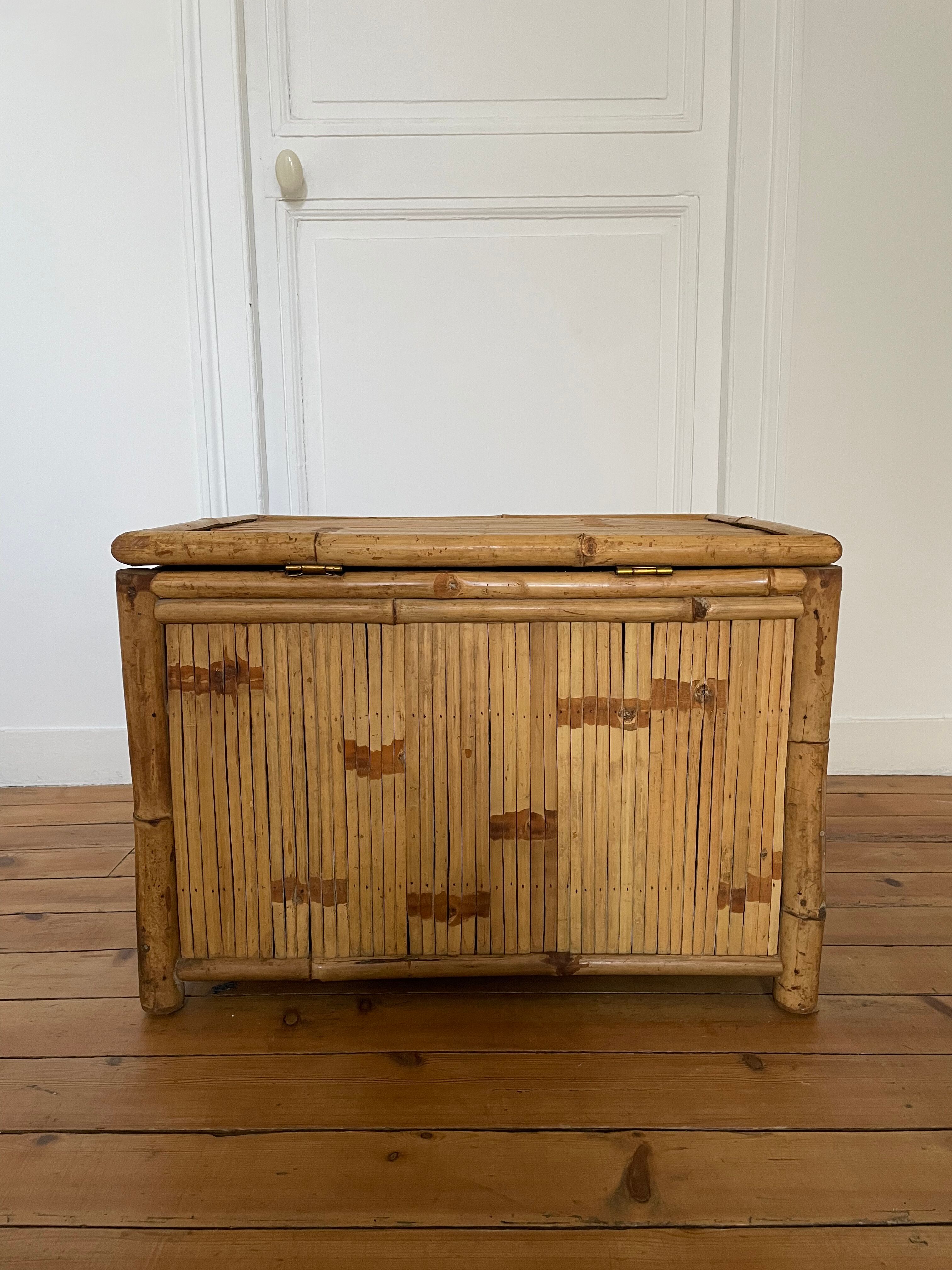 Bamboo storage chest, 1960