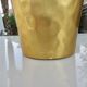 Gold anodised aluminium ice bucket, teak handles, signed T.L PARIS.