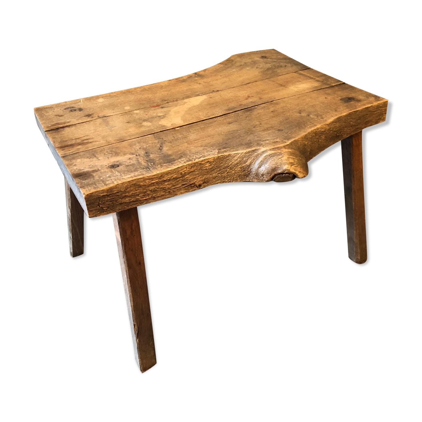 Brutalist oak coffee table