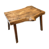 Brutalist oak coffee table