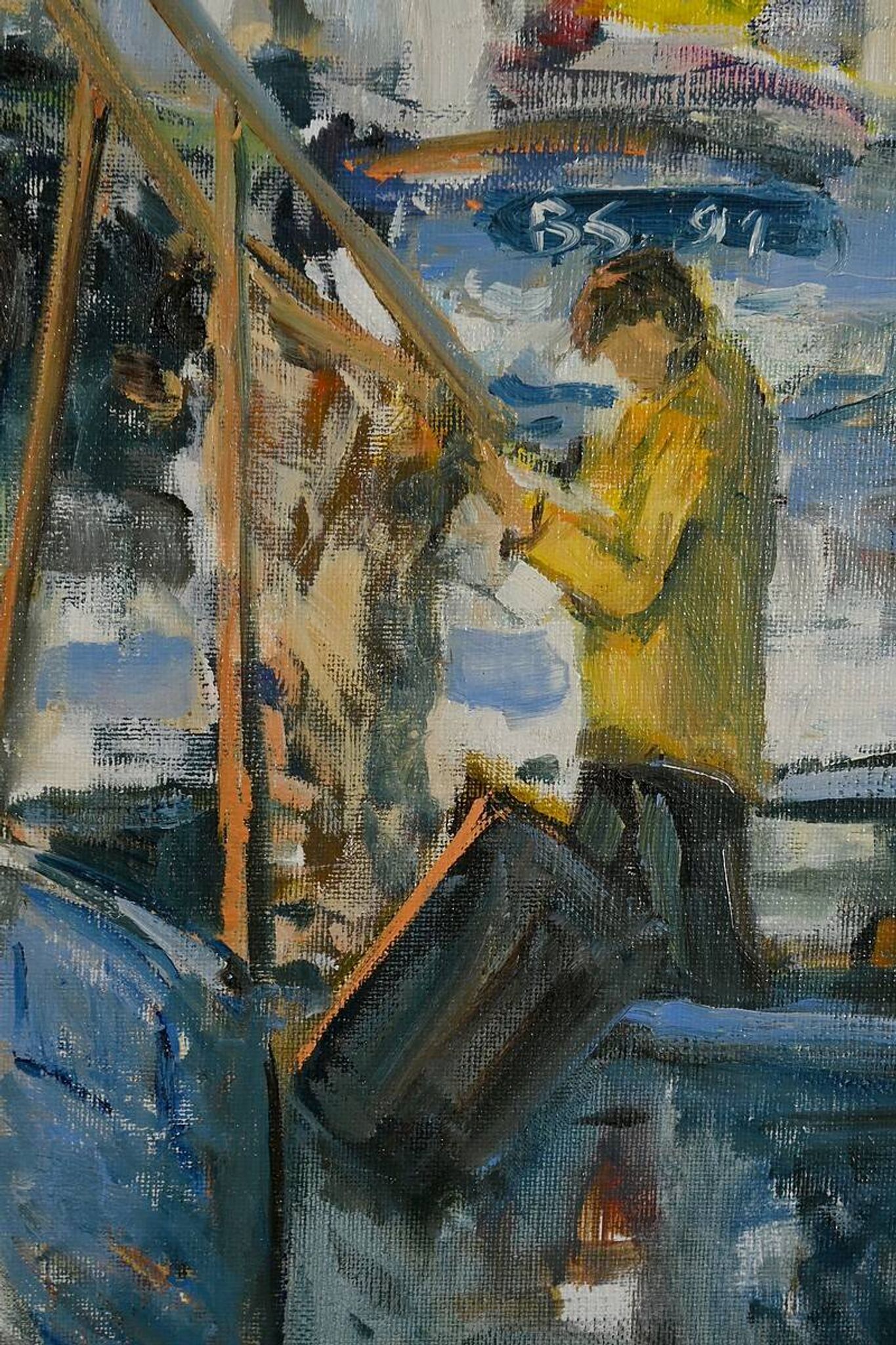 Huile sur Toile « Concarneau », signée S. Blaszczyk – 1991