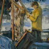 Oil on canvas “Concarneau”, signed S. Blaszczyk – 1991