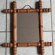 Mirror Frame wood bamboo varnished patinated
