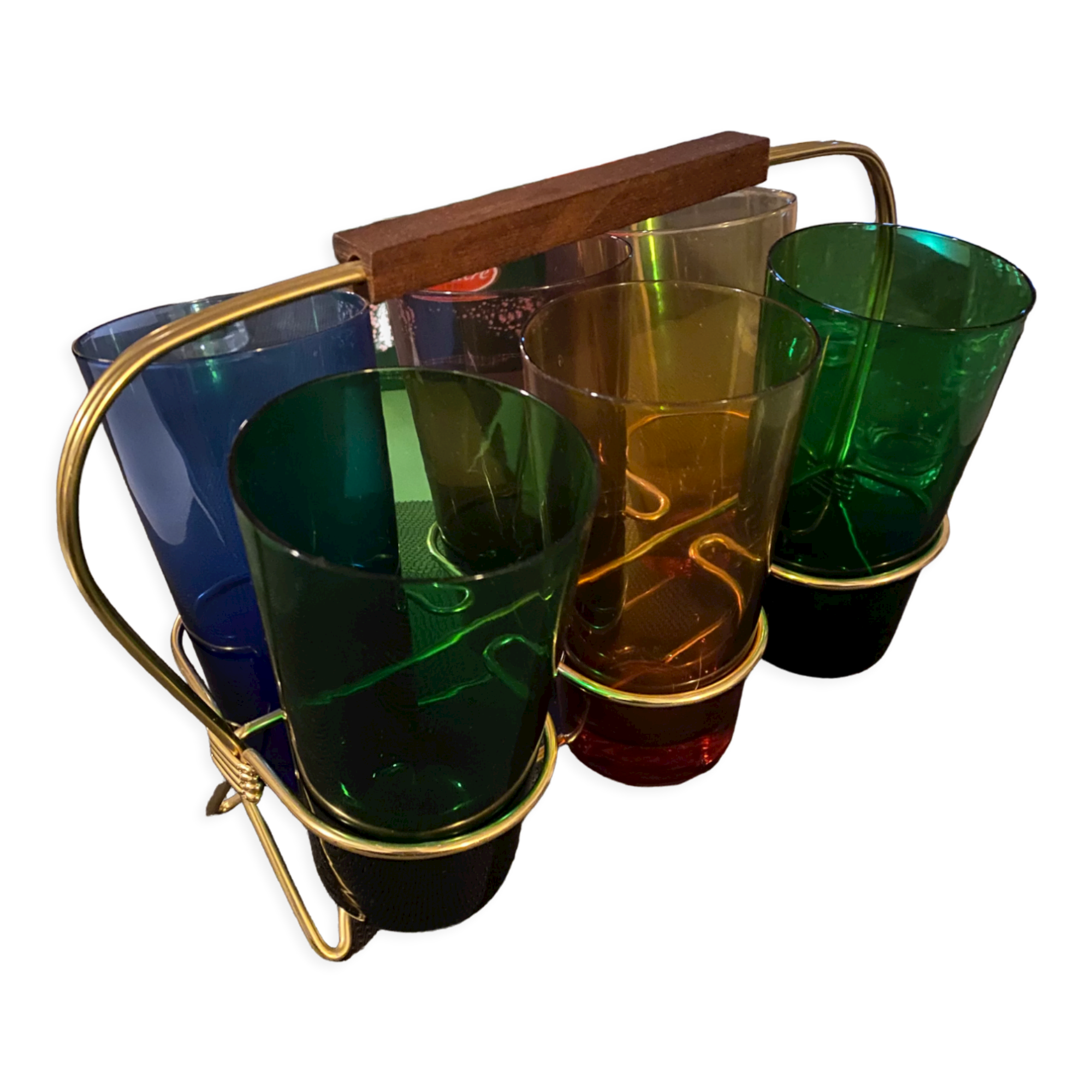 Orangeade colored glass service