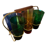 Orangeade colored glass service