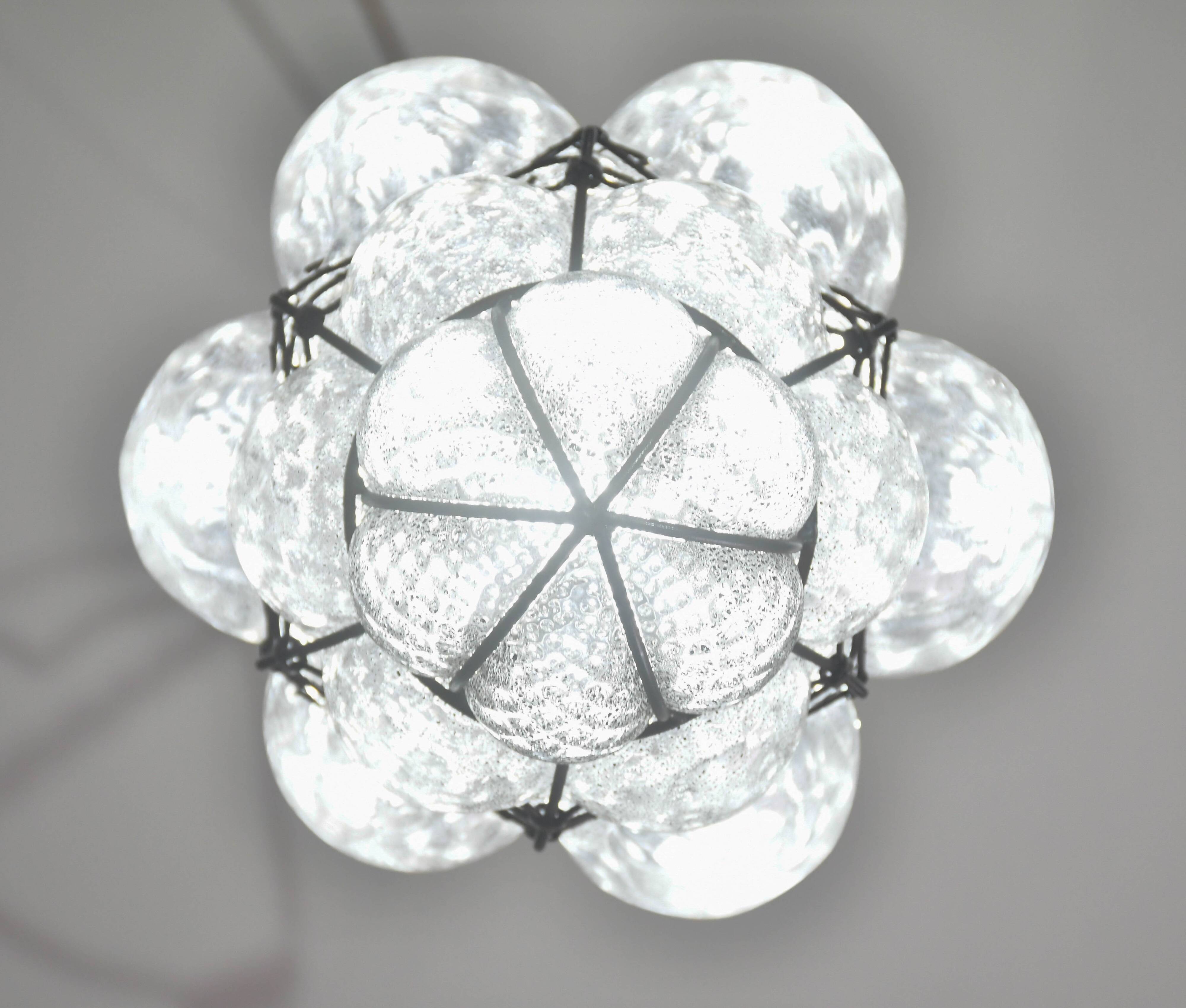Venetian transparent lantern, Murano glass, Italy, 1970s
