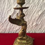 Bougeoir en bronze chimère