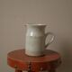 Vintage stoneware pitcher vase with handle Scandinavian country decoration handcrafted ceramic