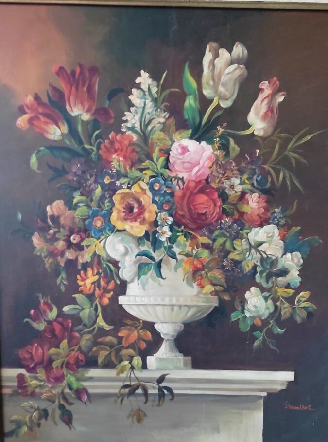 Painting Flowers Georges Mallet