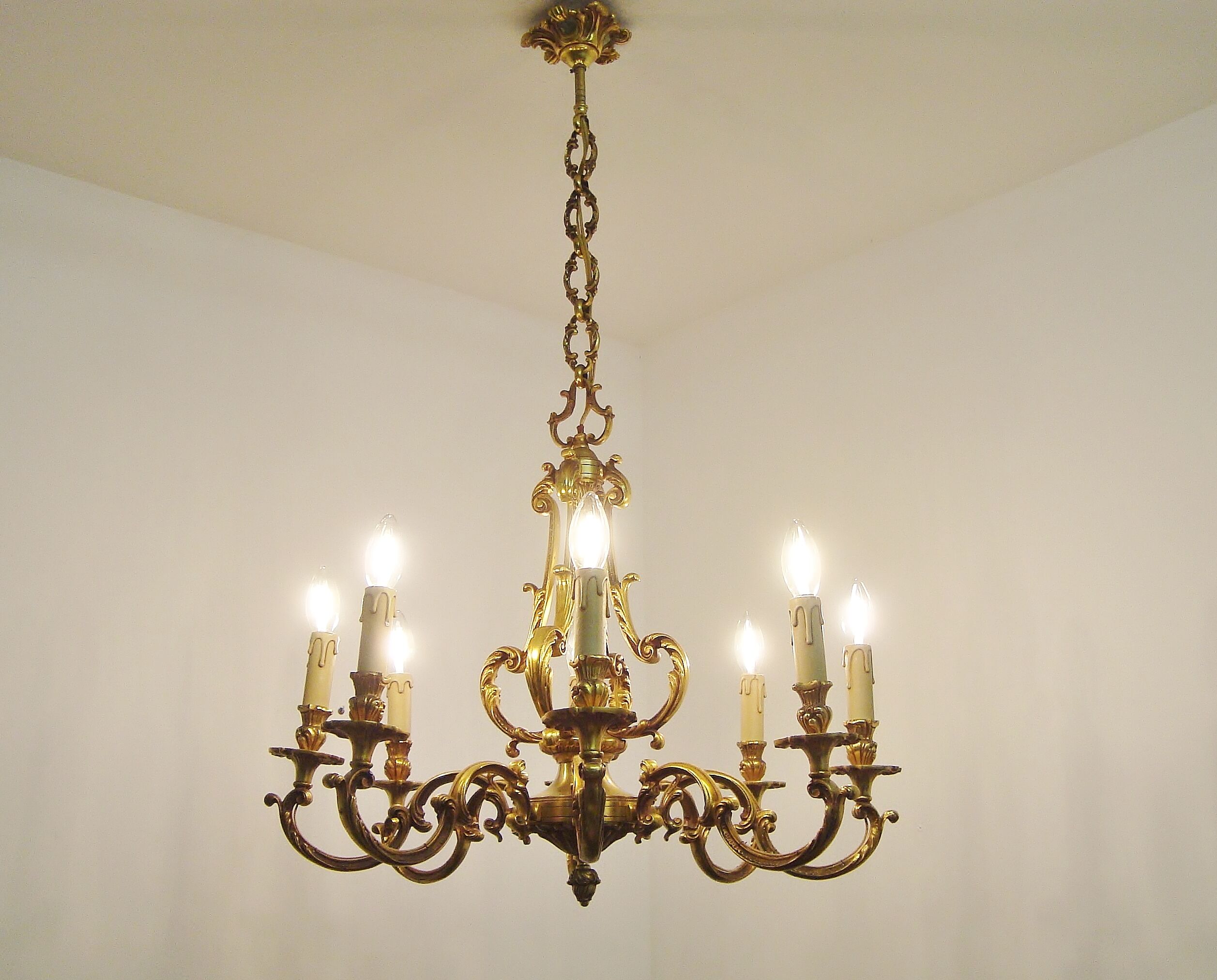 Antique bronze chandelier