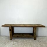 Old solid oak workbench