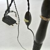 Black wooden floor lamp