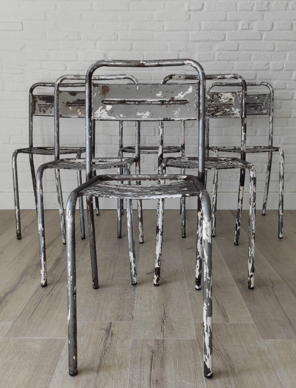 6 Industrial Tolix chairs