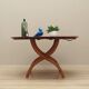 Table basse ronde en acajou, design danois, années 1970, production : Danemark