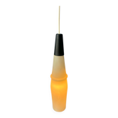 Long Mid-Century suspension in opaline glass