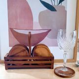 Vintage wooden coaster