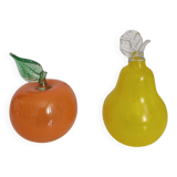 2 Murano glass fruits