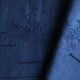 Old sheet in pure thread washed linen tinted in blue
