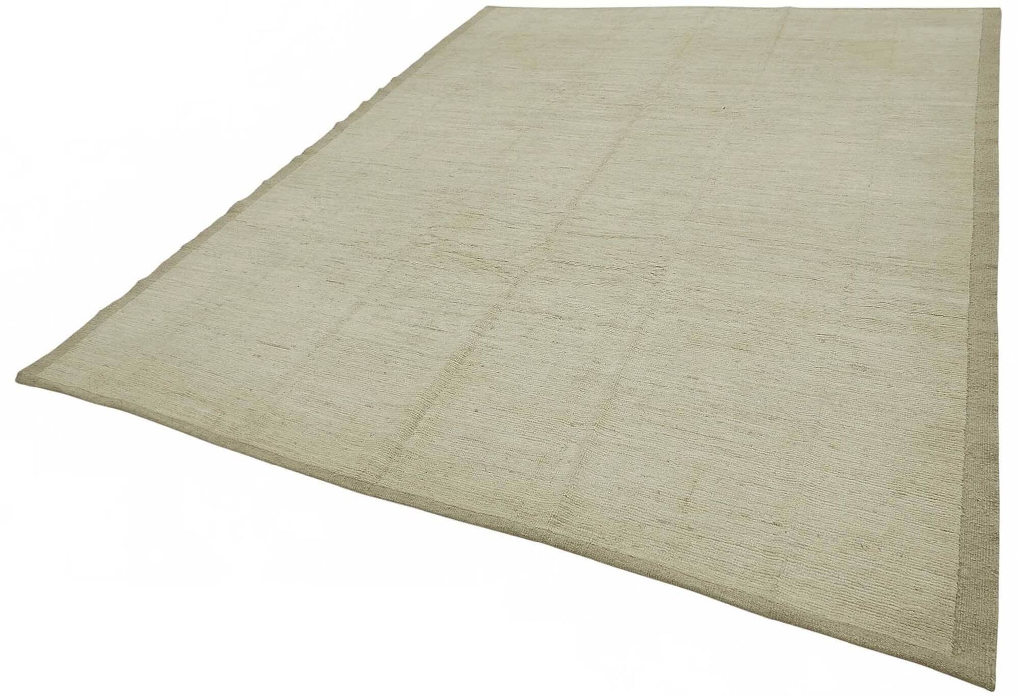 Handwoven Tribal One of a Kind 248 cm x 296 cm Beige Wool Carpet
