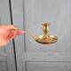 Vintage brass cellar rat, geometric handle in Art Deco style.