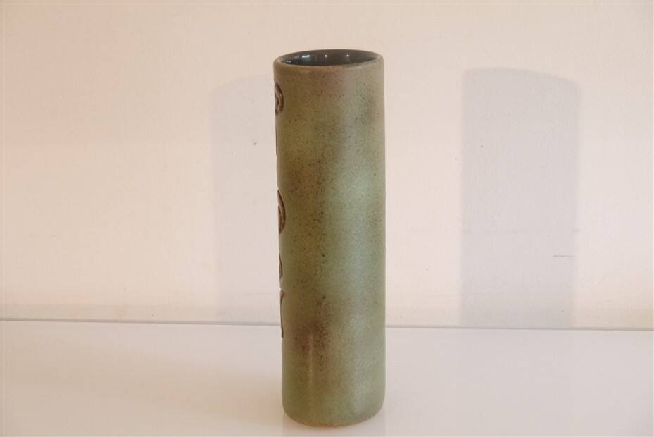 Ceramic roller vase by Jean Varoqueux, 1960