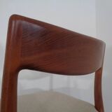 Danish Solid Teak Dining Chairs, 1960s, Set of 4