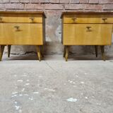 Lot 2 vintage bedside tables 1960s