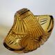 Amber glass basket