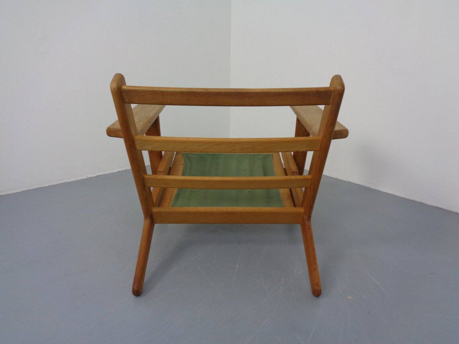 Danish GE290 Chair in Oak and Kvadrat Hallingdal by Hans J. Wegner for Getama, 1960s