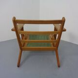 Danish GE290 Chair in Oak and Kvadrat Hallingdal by Hans J. Wegner for Getama, 1960s