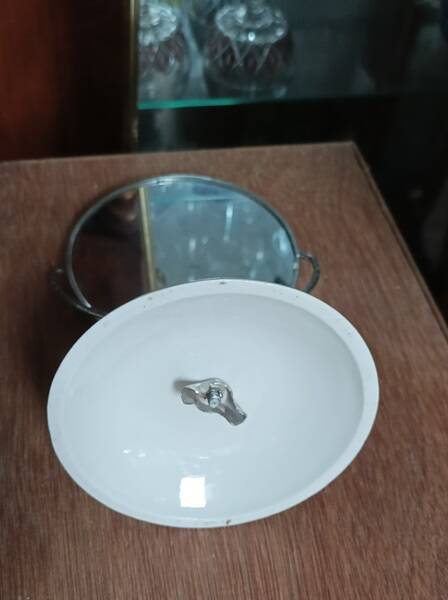 Chrome metal ceramic dressing table mirror