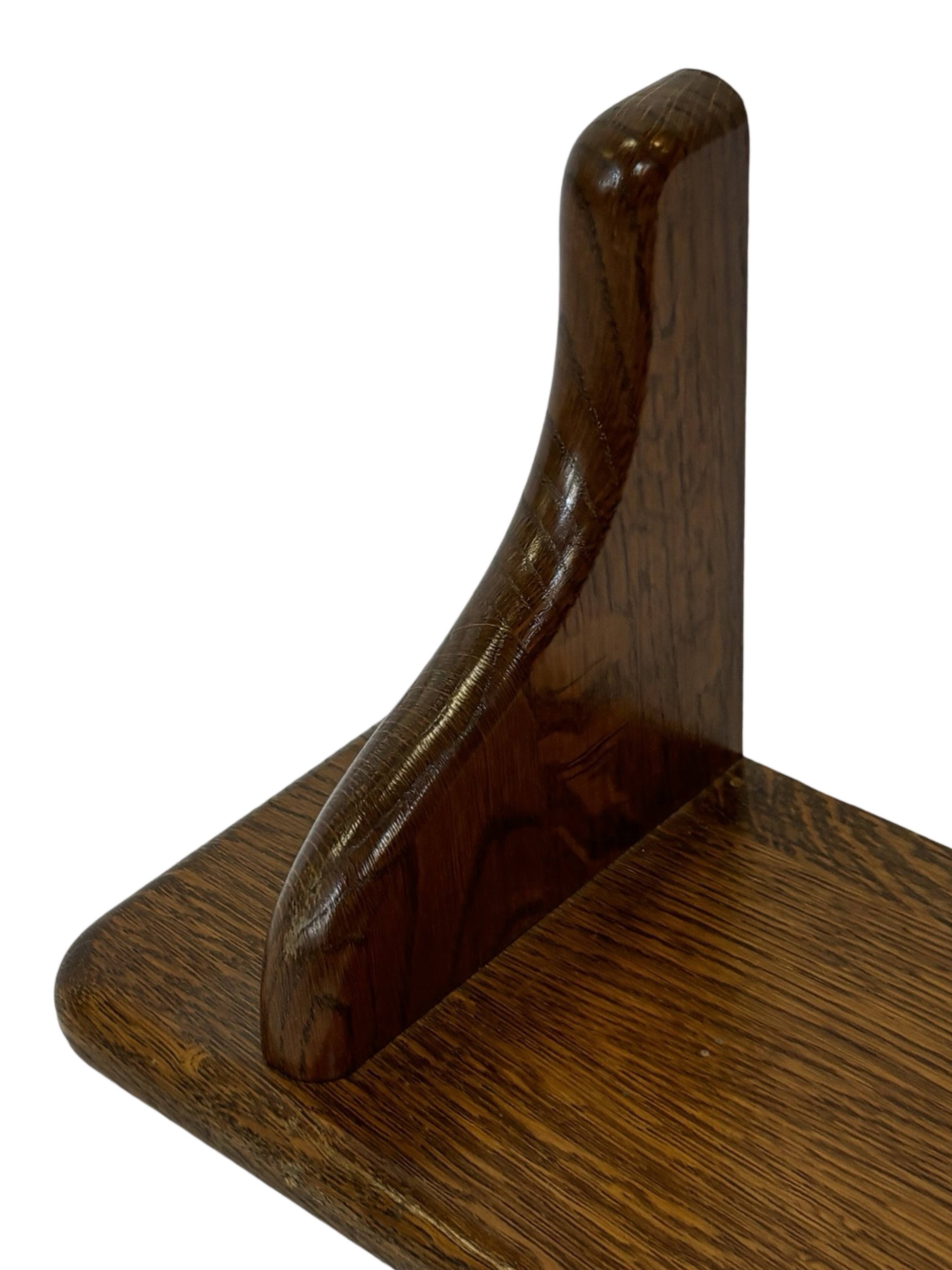 Vintage wall shell rack 1970s wood minimalist design