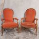 Two Voltaire type armchairs