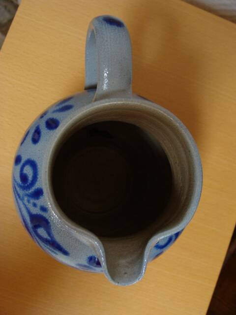 Betschdorf Alsace stoneware pitcher