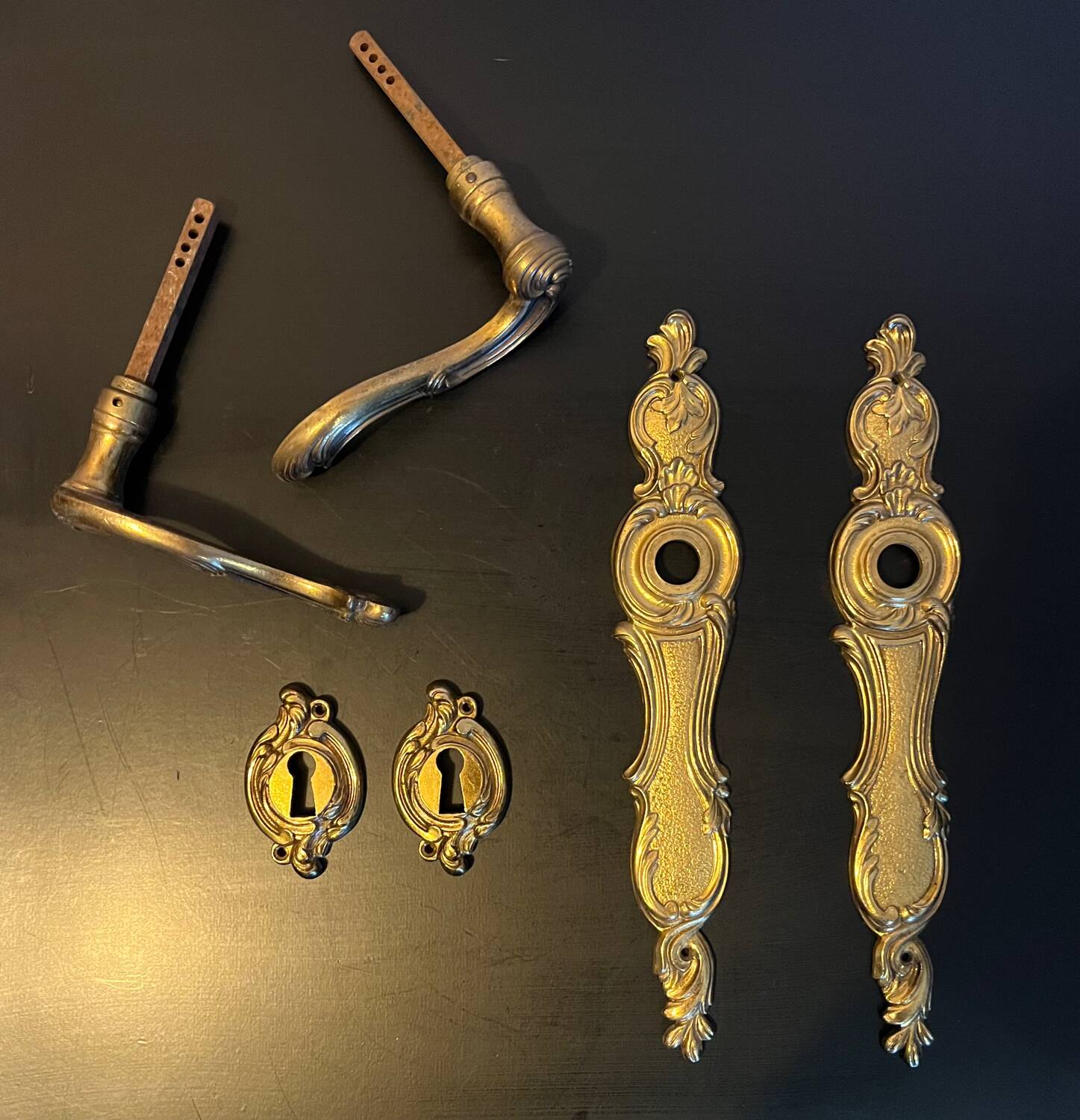 Poignée de porte en laiton