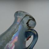 Vase à anse Scavo Seguso Vetri D'arte verre irisé Murano 1950