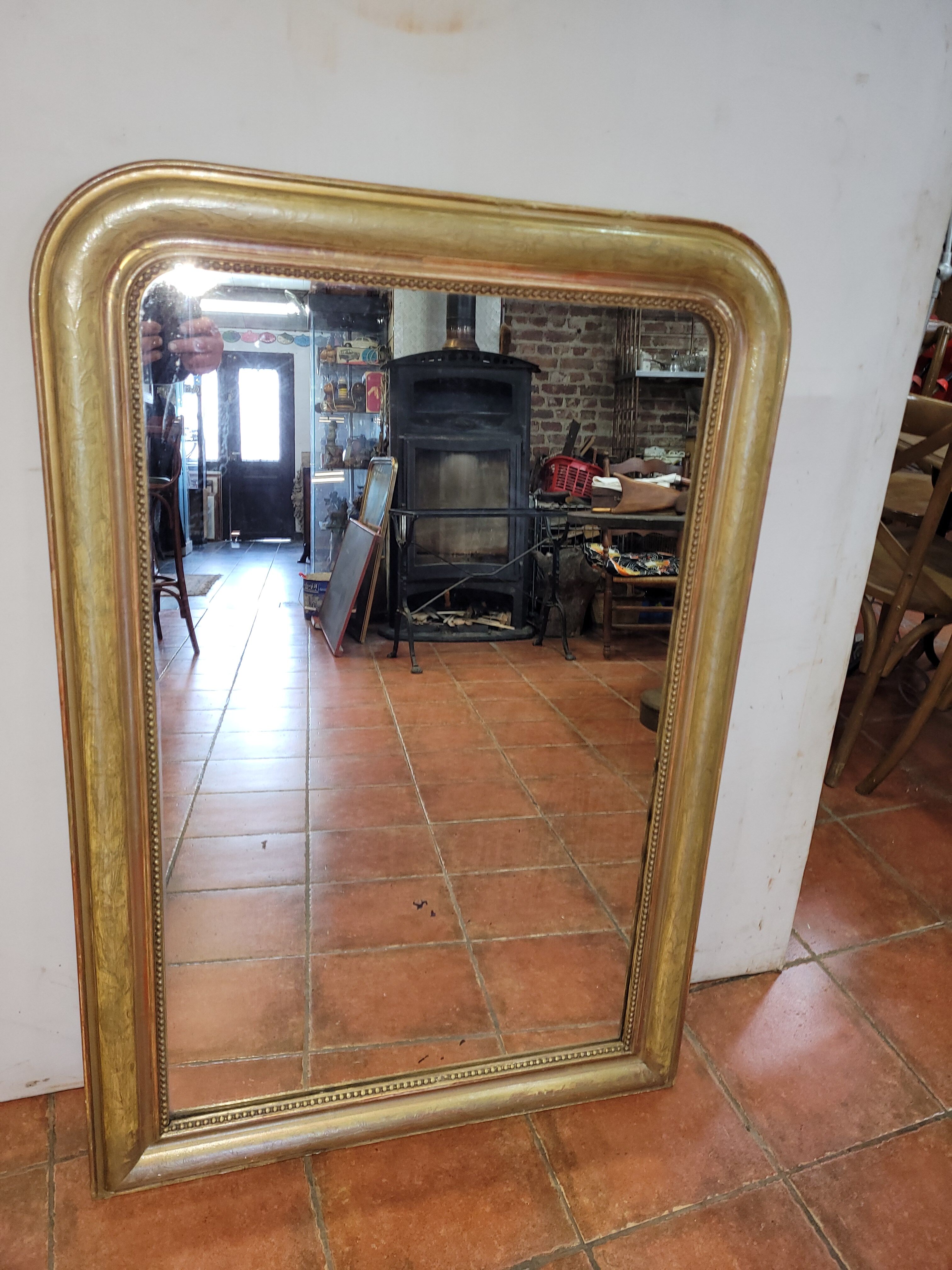 Gilded mirror Louis Philippe old