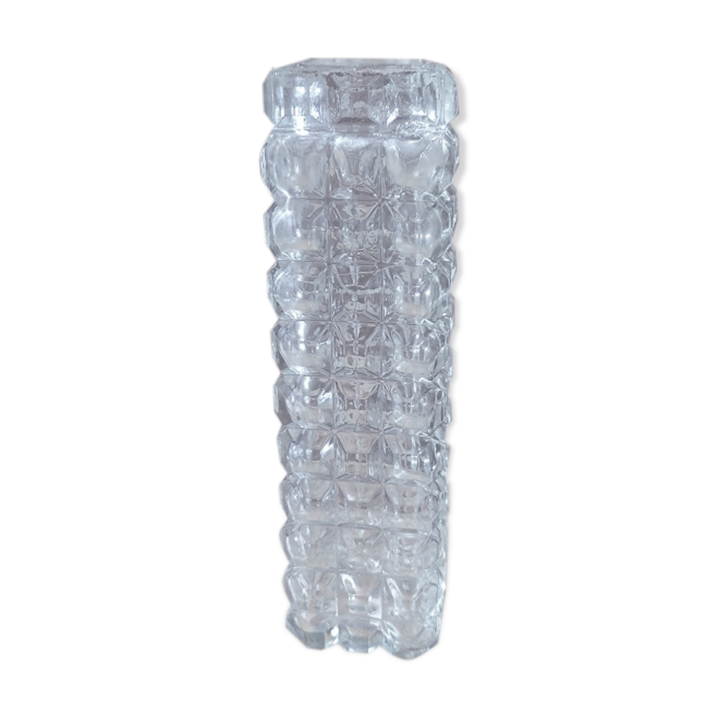 Vintage soliflore molded glass vase