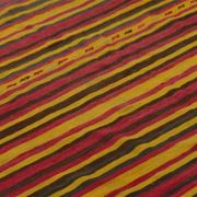 Grand Turkish Vintage Kilim Striped Red and Yellow 326 x 196 cm