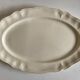 Sarreguemines ivory faience dish with 38cm godrons